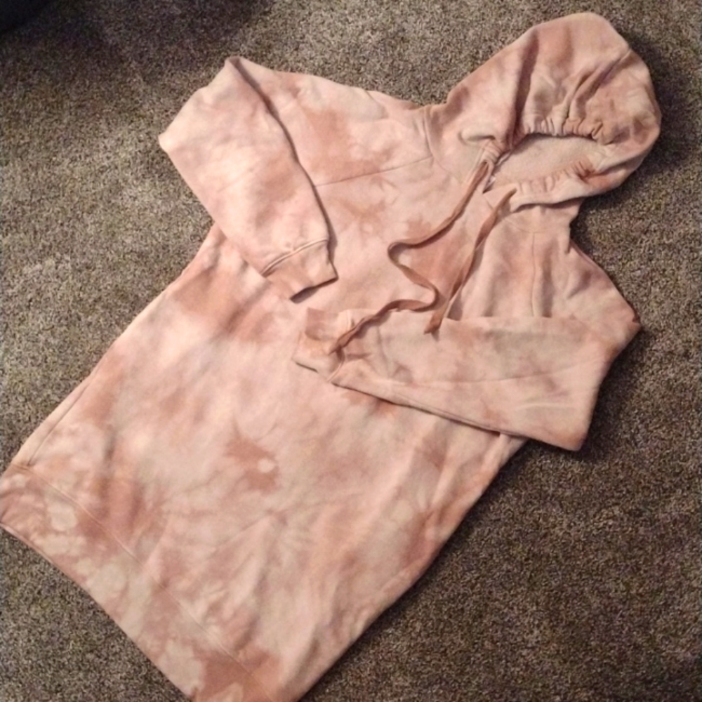 PINK SWEATSHIRT DRESS